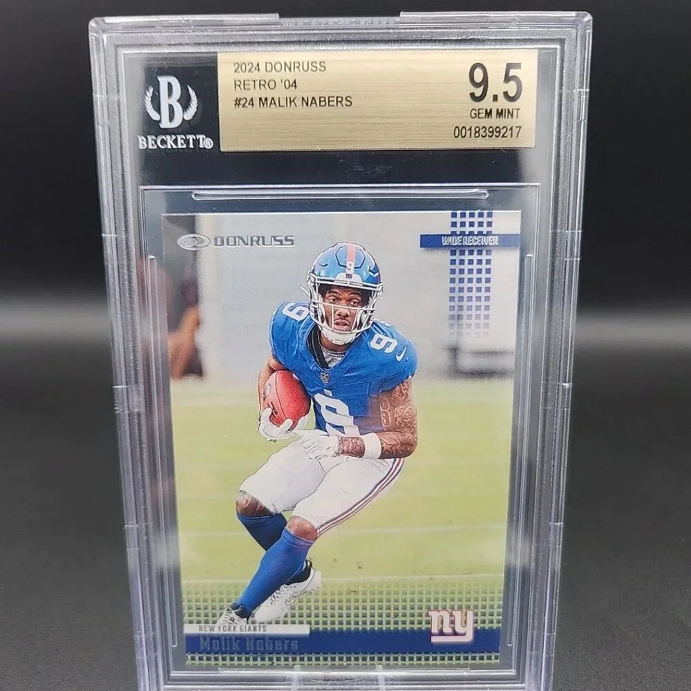 Malik Nabers BGS 9.5: 2024 Donruss Retro '04 Rookie Year Insert #24